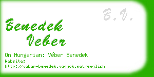 benedek veber business card