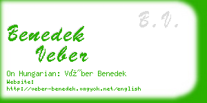 benedek veber business card